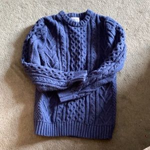 Blue knit sweater